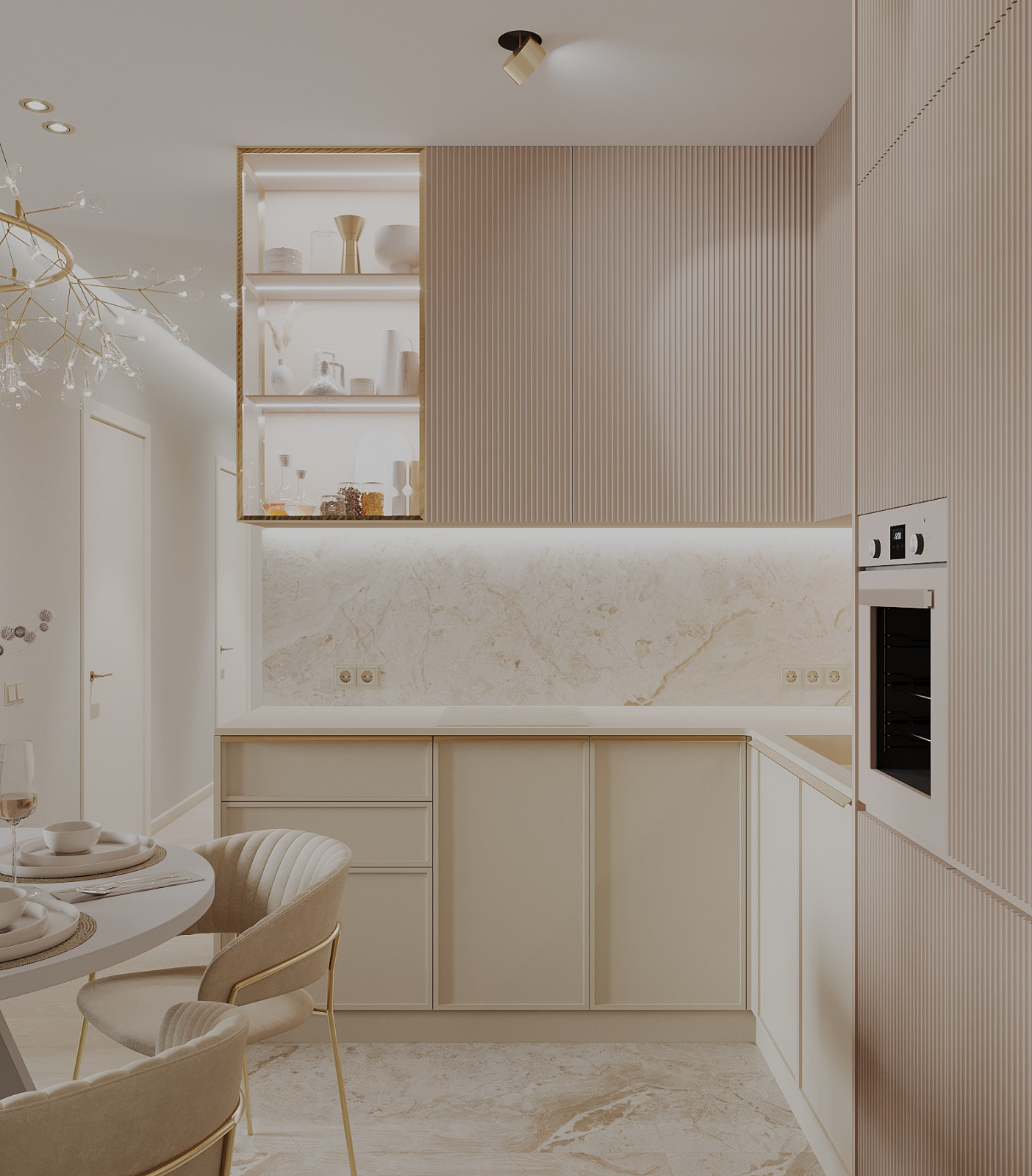 Интерьер 4-ёх комнатной квартиры_ "VANILLA LATTE"