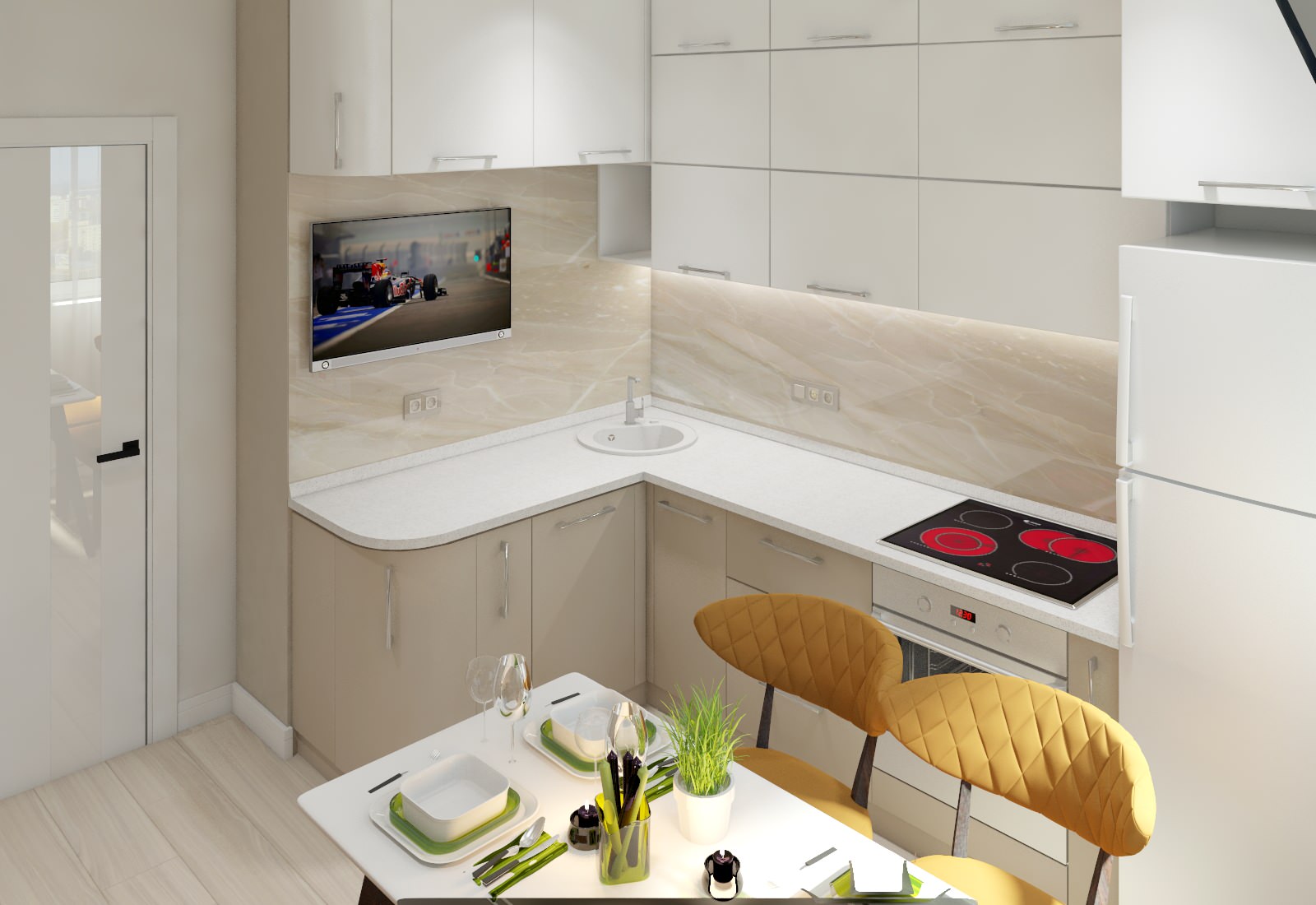 Двухкомнатная квартира в современном стиле