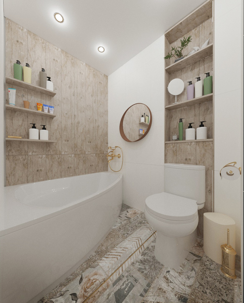 Дизайн однокомнатной квартиры  в смешанном стиле