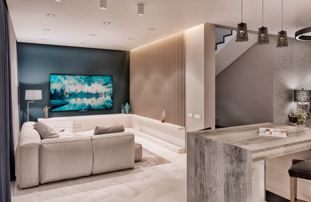 Дизайн-проект дома площадью 185м² в г. Москва для семьи из трех человек.