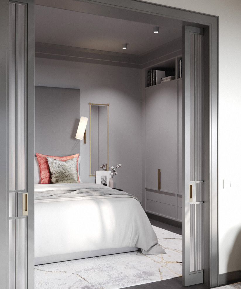 Монохромный интерьер с яркими акцентами