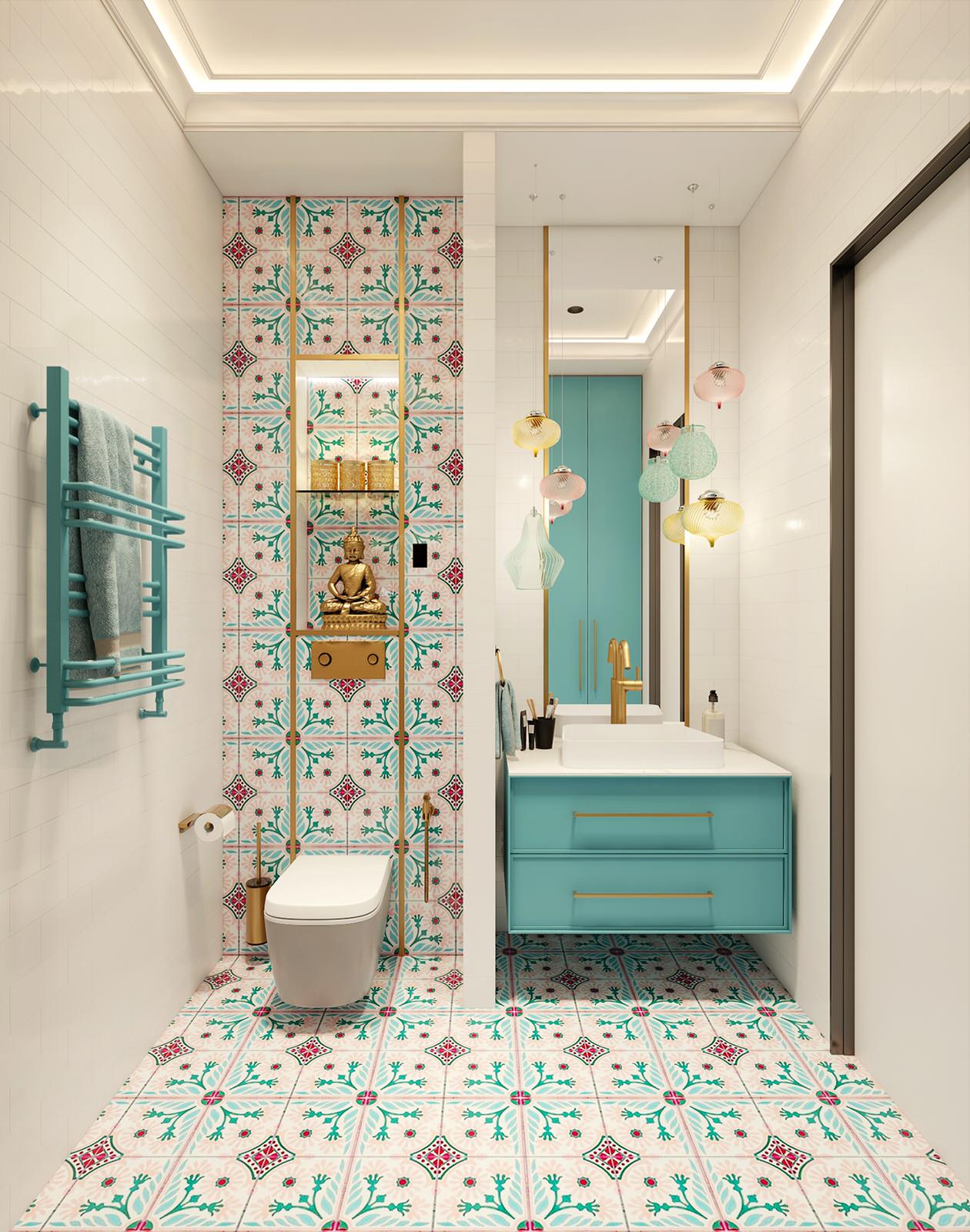 Постирочная и санузел. Таунхаус в ЖК "Парк Авеню"