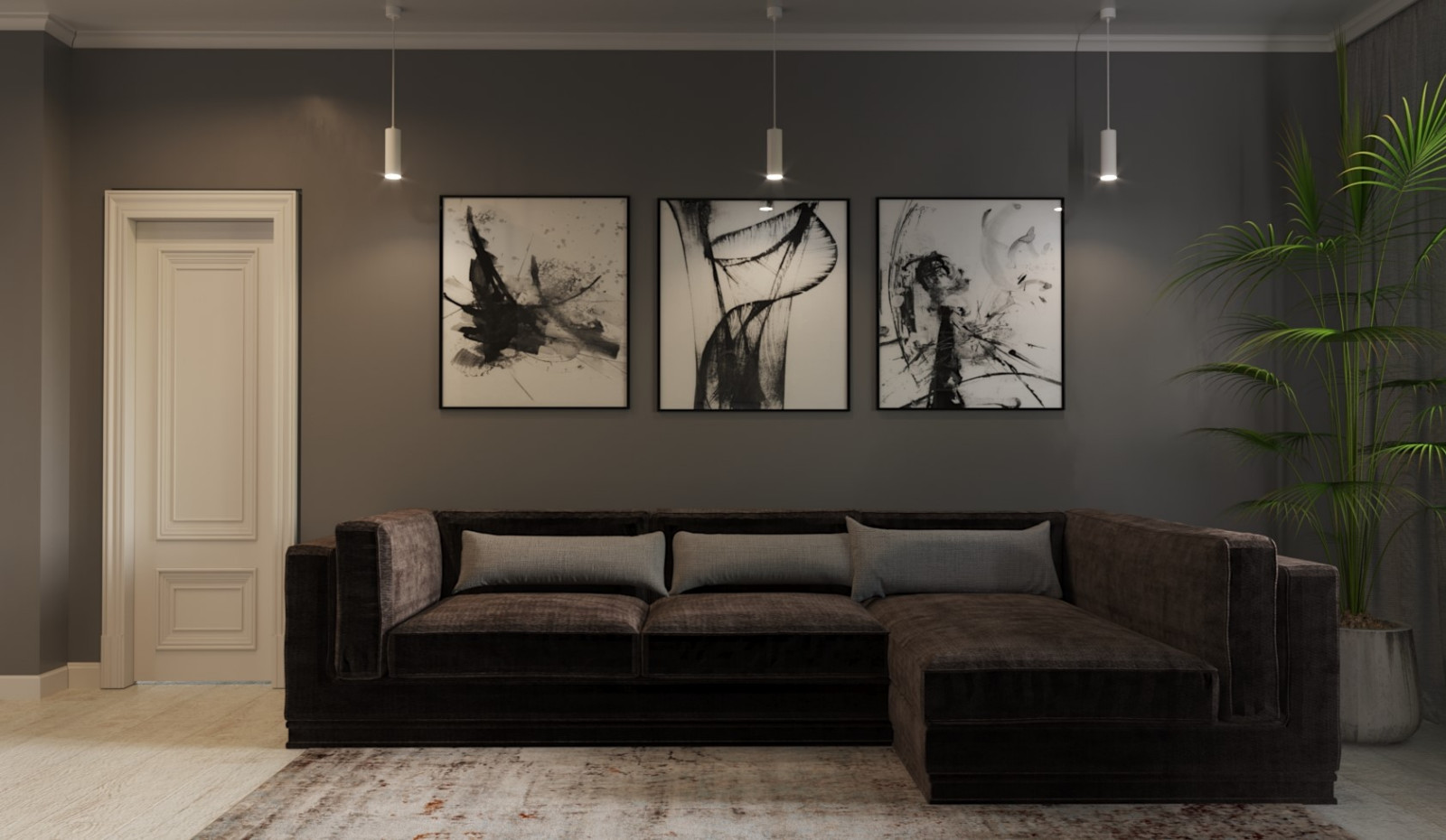 Обложка проекта: минималистическая гостиная