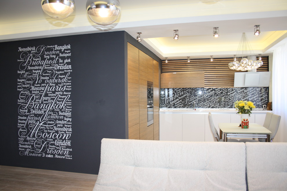 Интерьер кухни гостиной жк Европейский