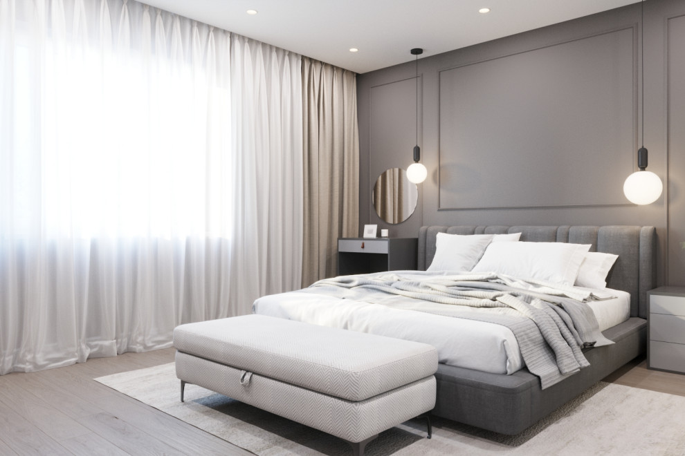 Коттедж с камином, современная классика