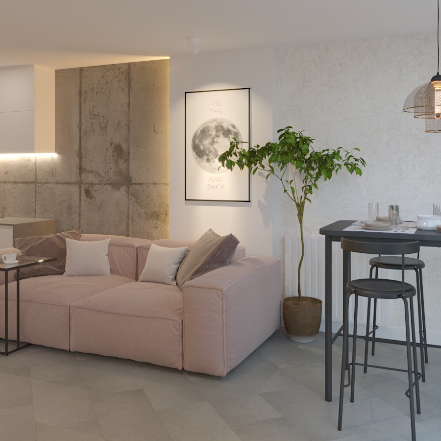 Квартира с бетонными стенами