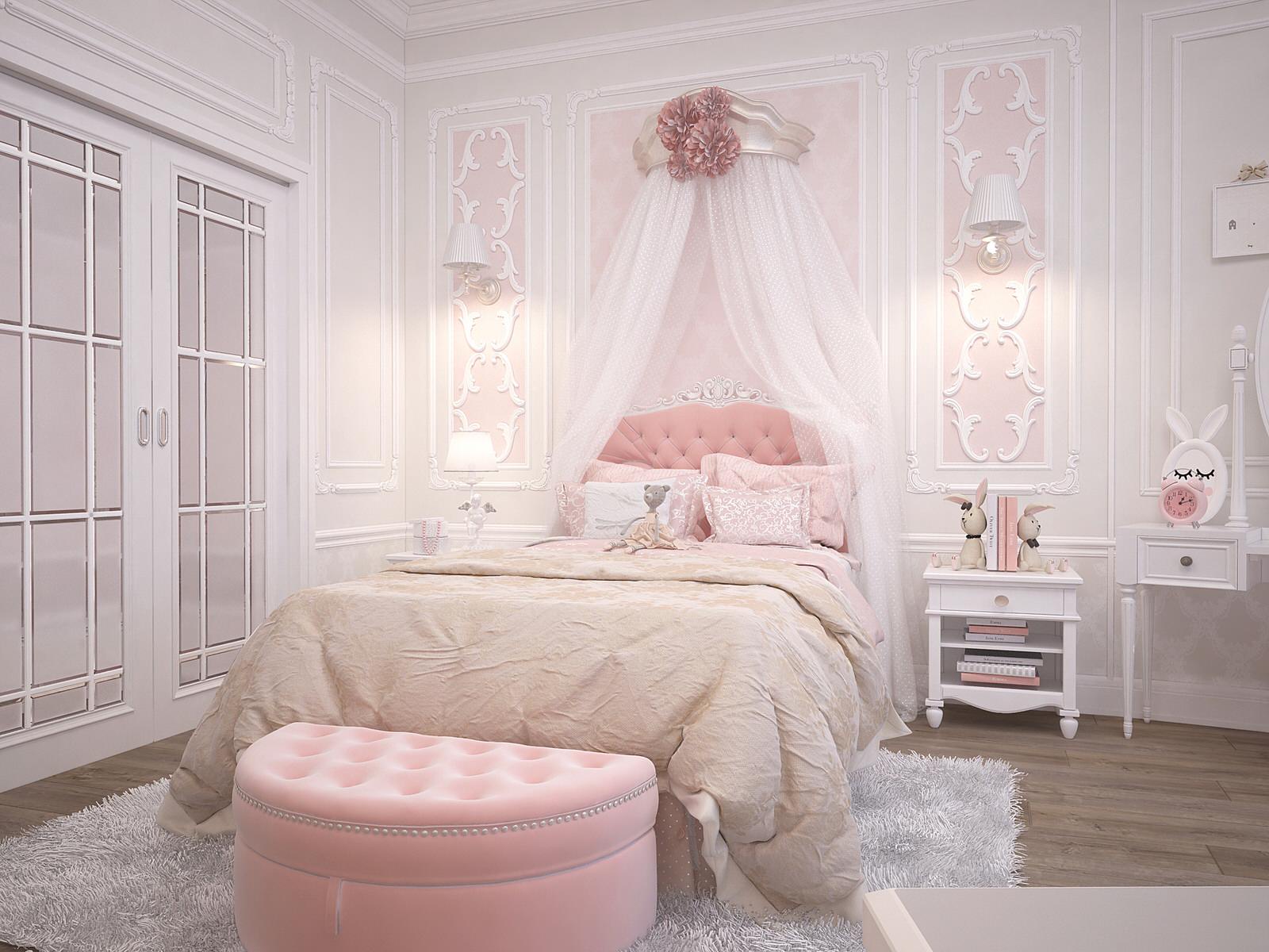 Розовая детская принцессы