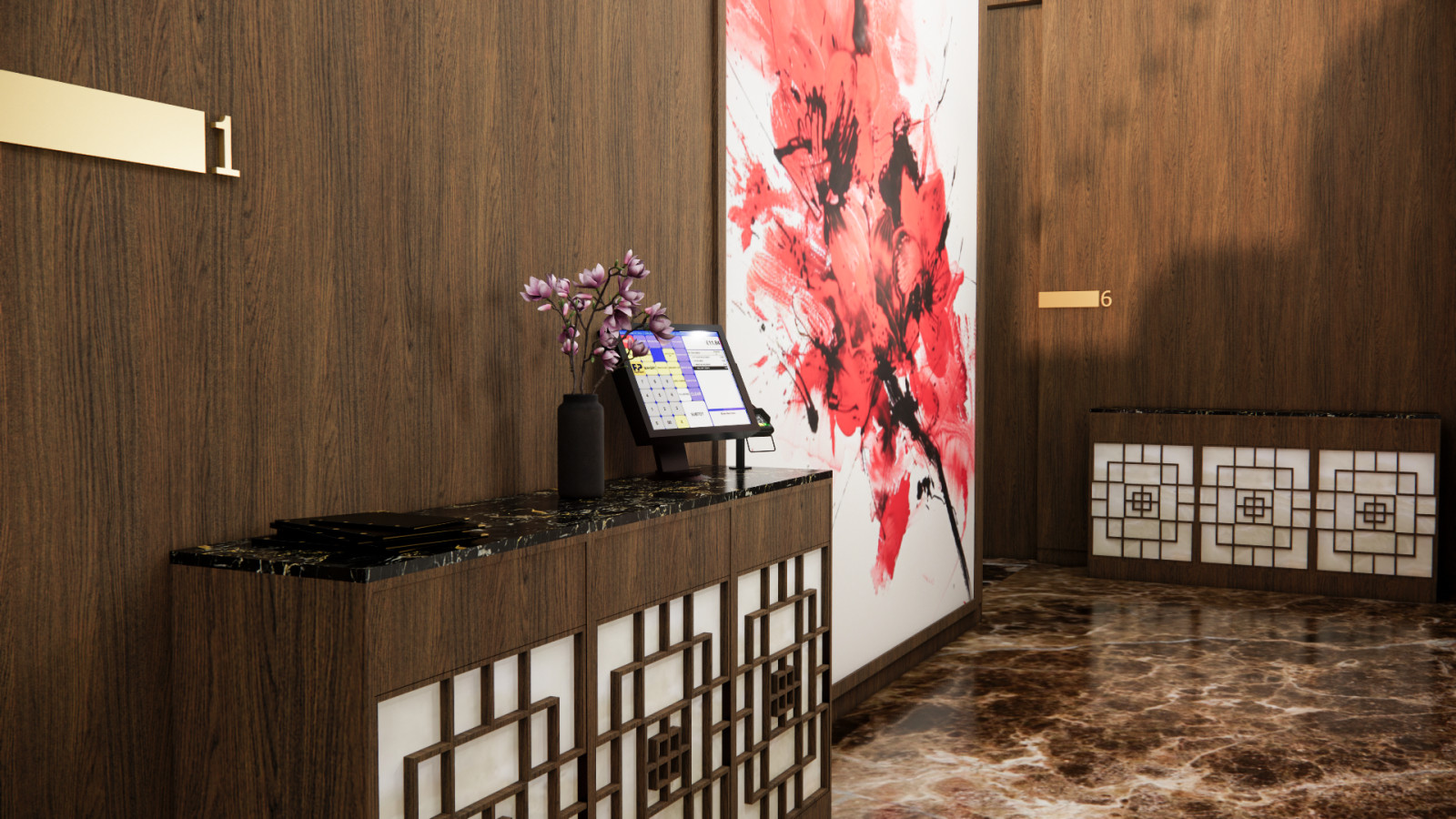 Визуализация проекта китайского ресторана