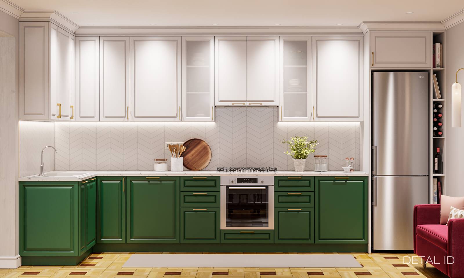 Кухня в частном доме, 24 кв.м.