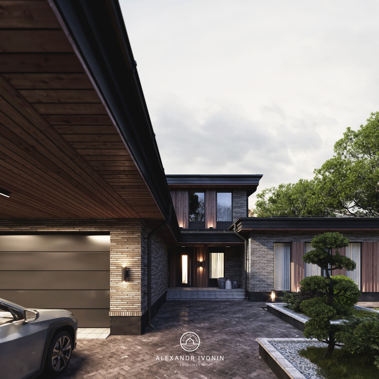 Двухэтажный дом в современном стиле в Новочеркасске