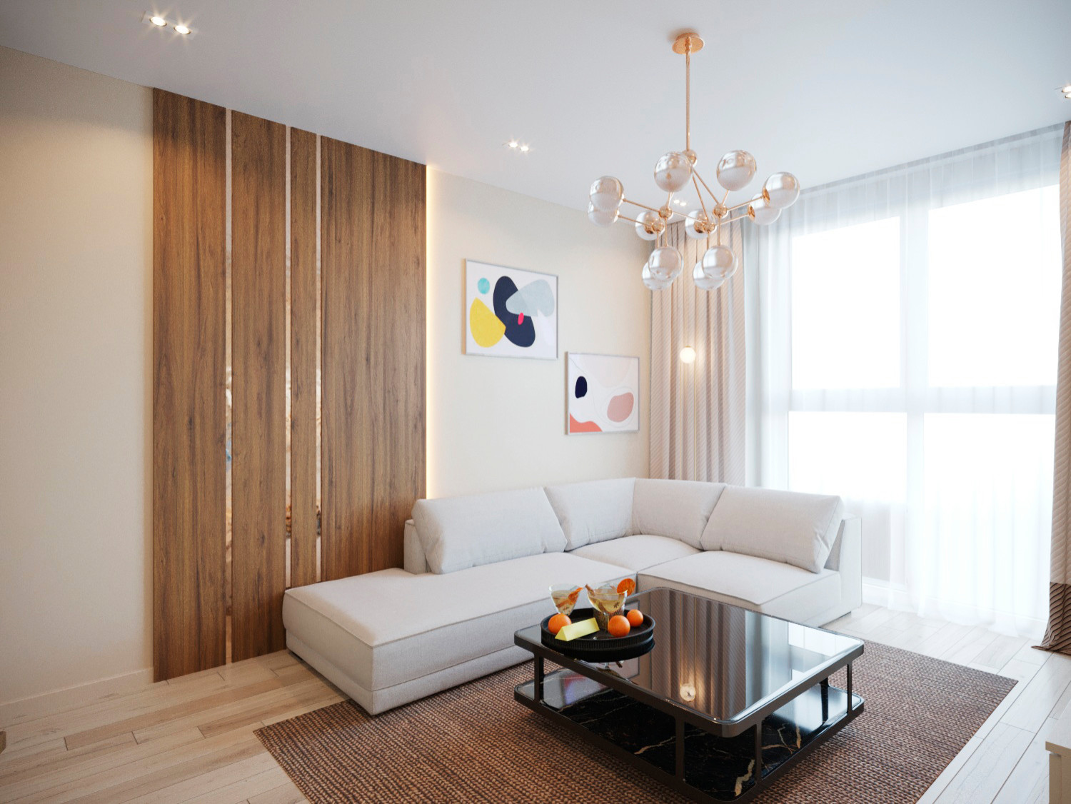 2х Уровневая квартира 90м2 в г. Пионерском Гостиная