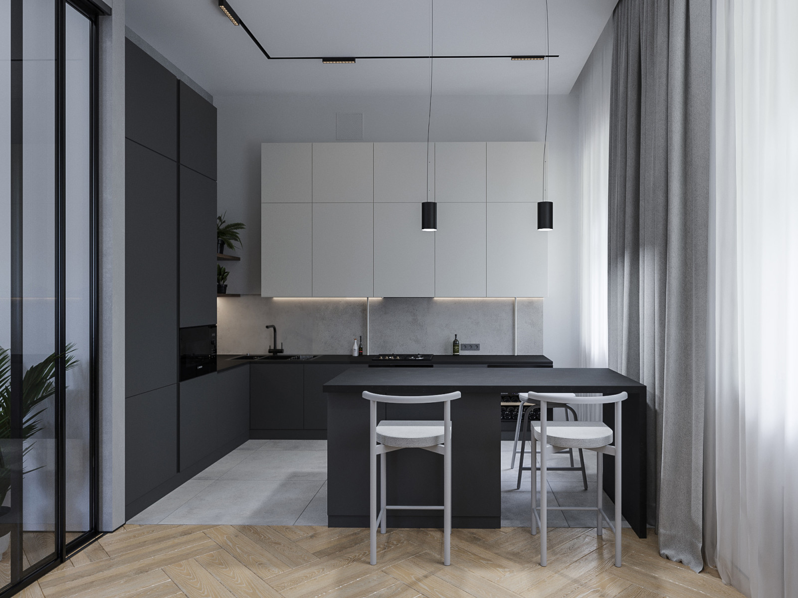 Серый минимализм в центре Петербурга