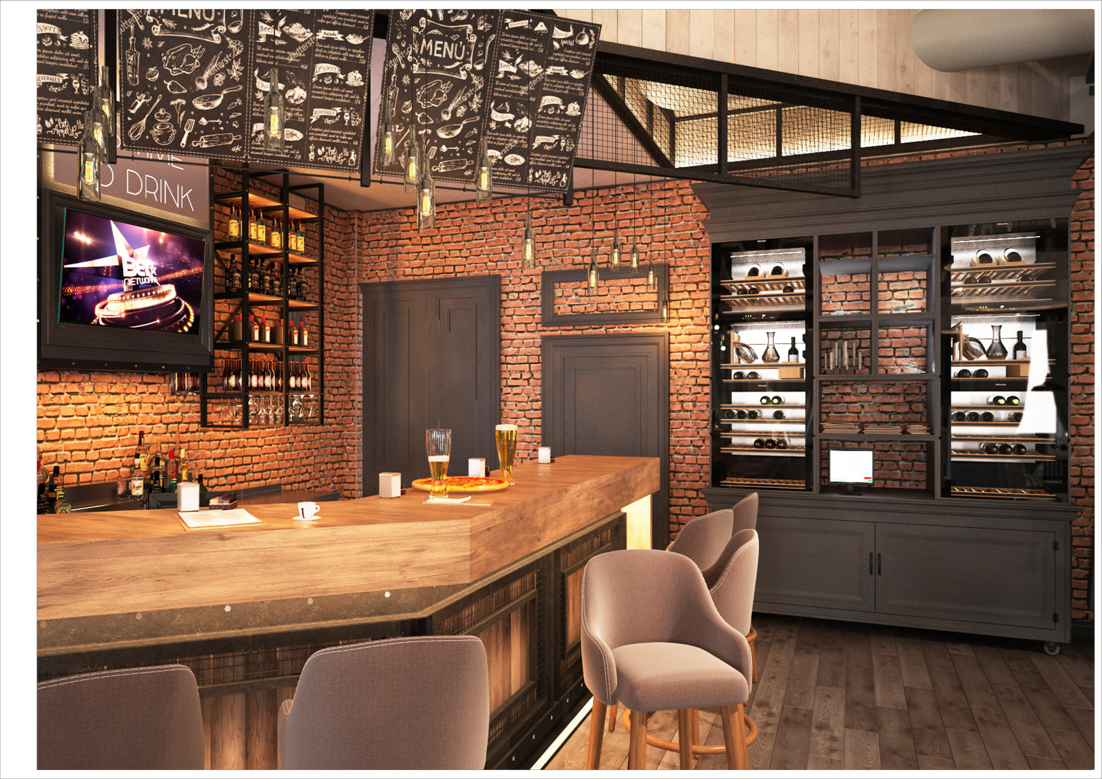 Restaurant_006_визуализация интерьера ресторана в "г. Волгодонск  51"