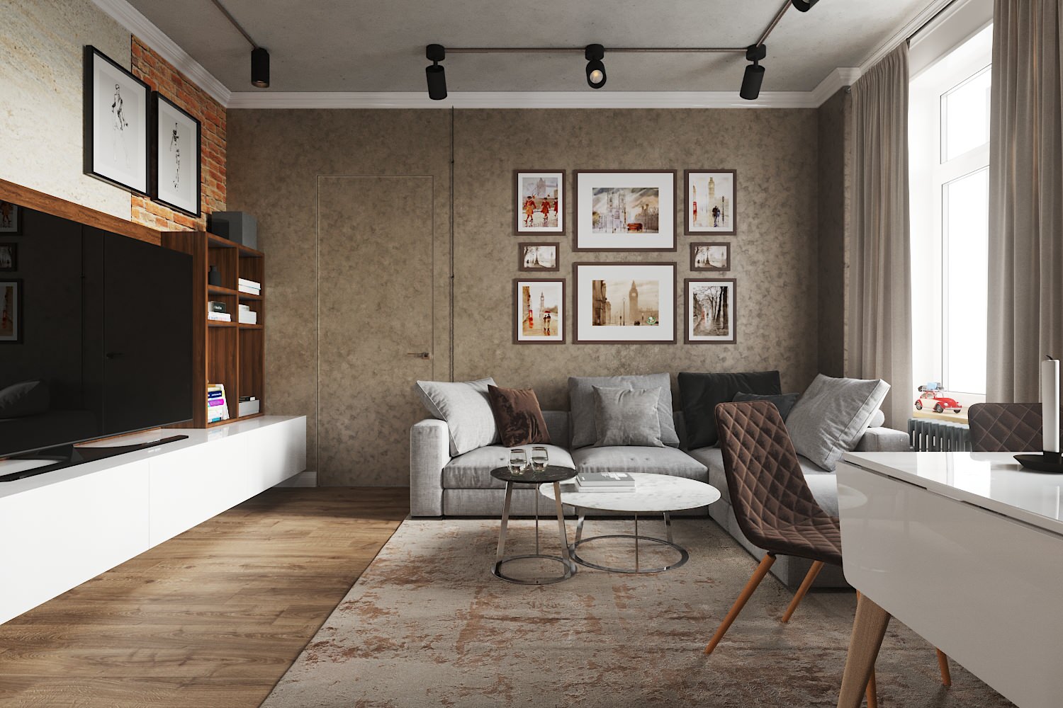 Квартира в стиле лофт в ЖК Новая высота