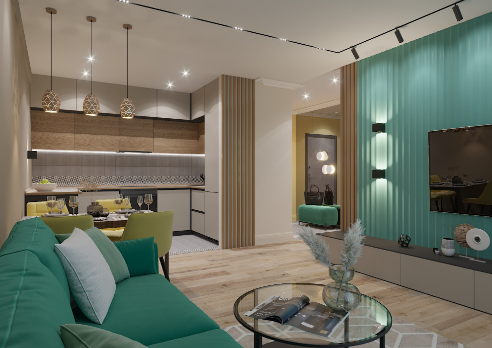 Яркая квартира для дождливого города