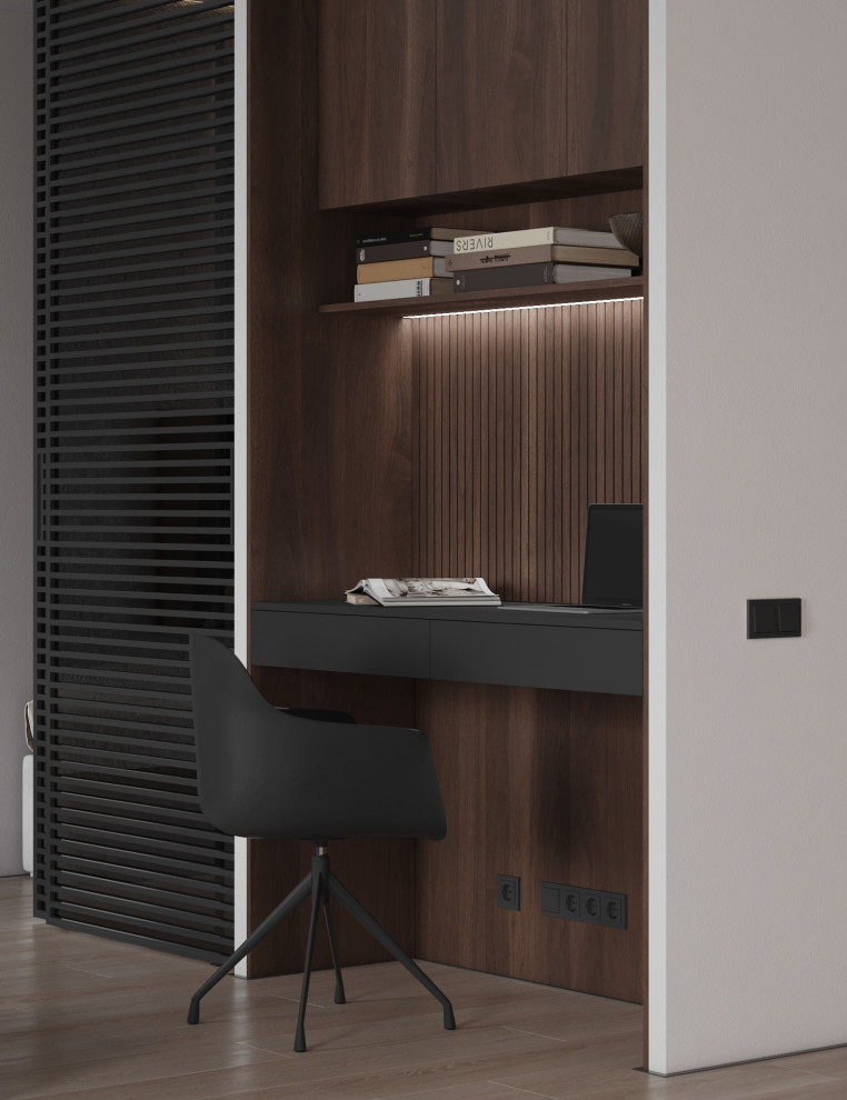 Мужской интерьер на 43кв.м ЖК "Фонвизина