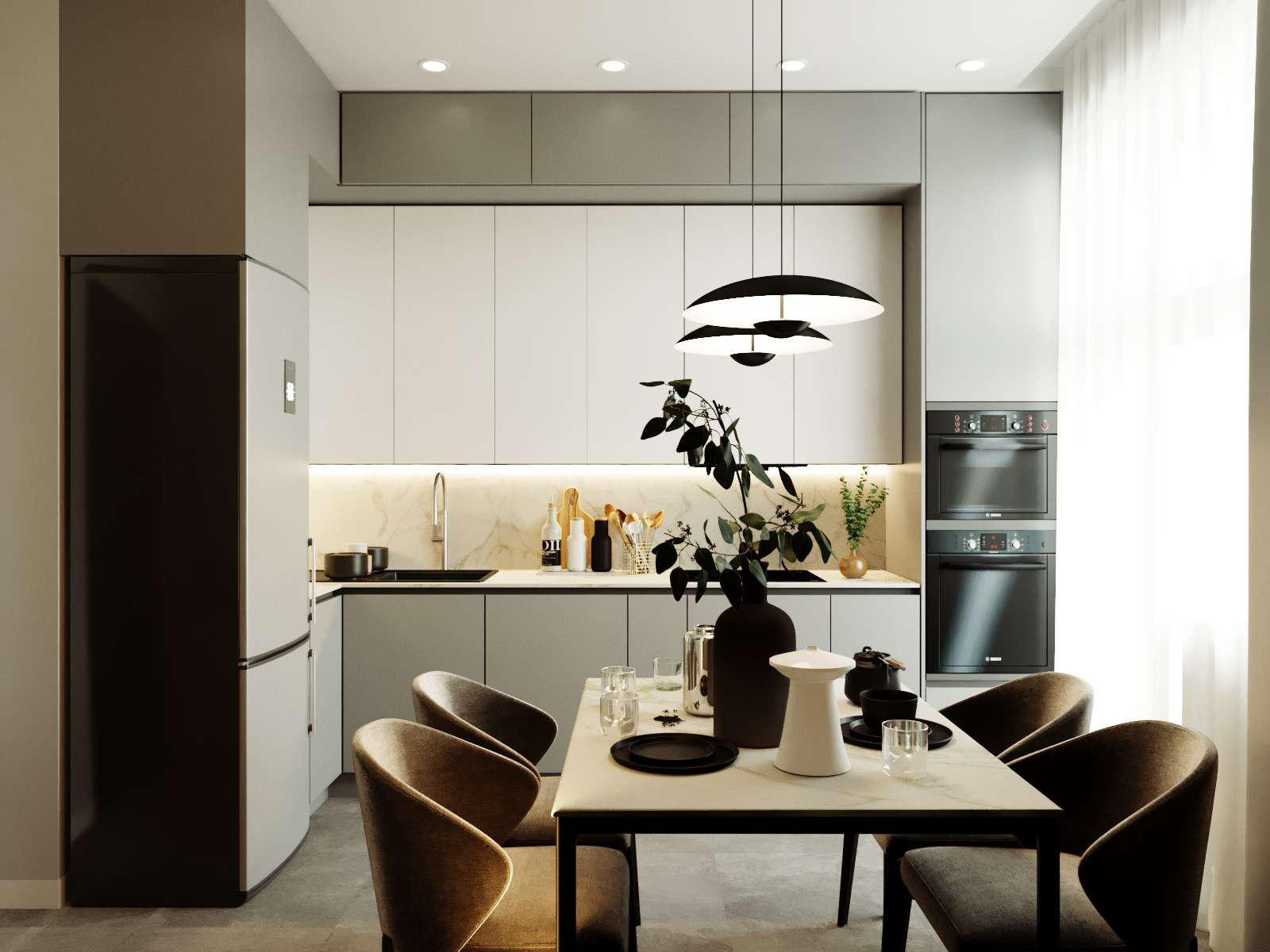 Дизайн-проект  квартира в ЖК «Живописный» 56 м²