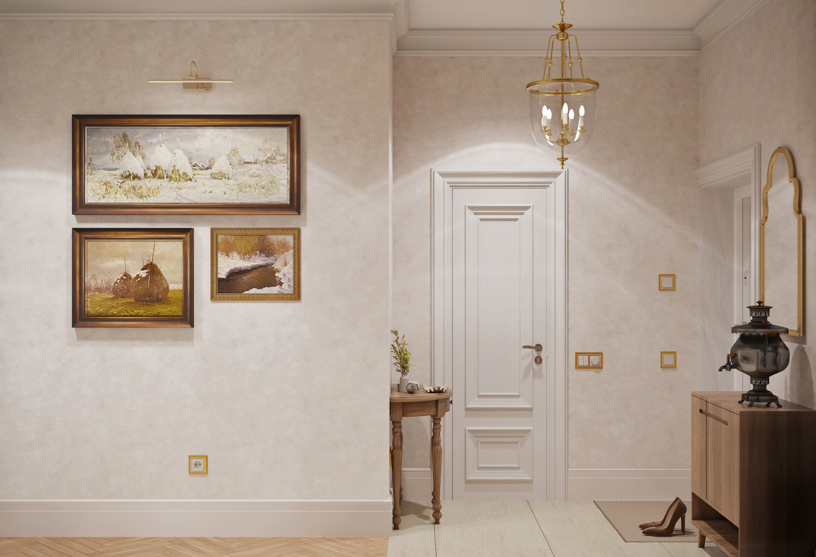 Дизайн проект квартиры с классической атмосферой