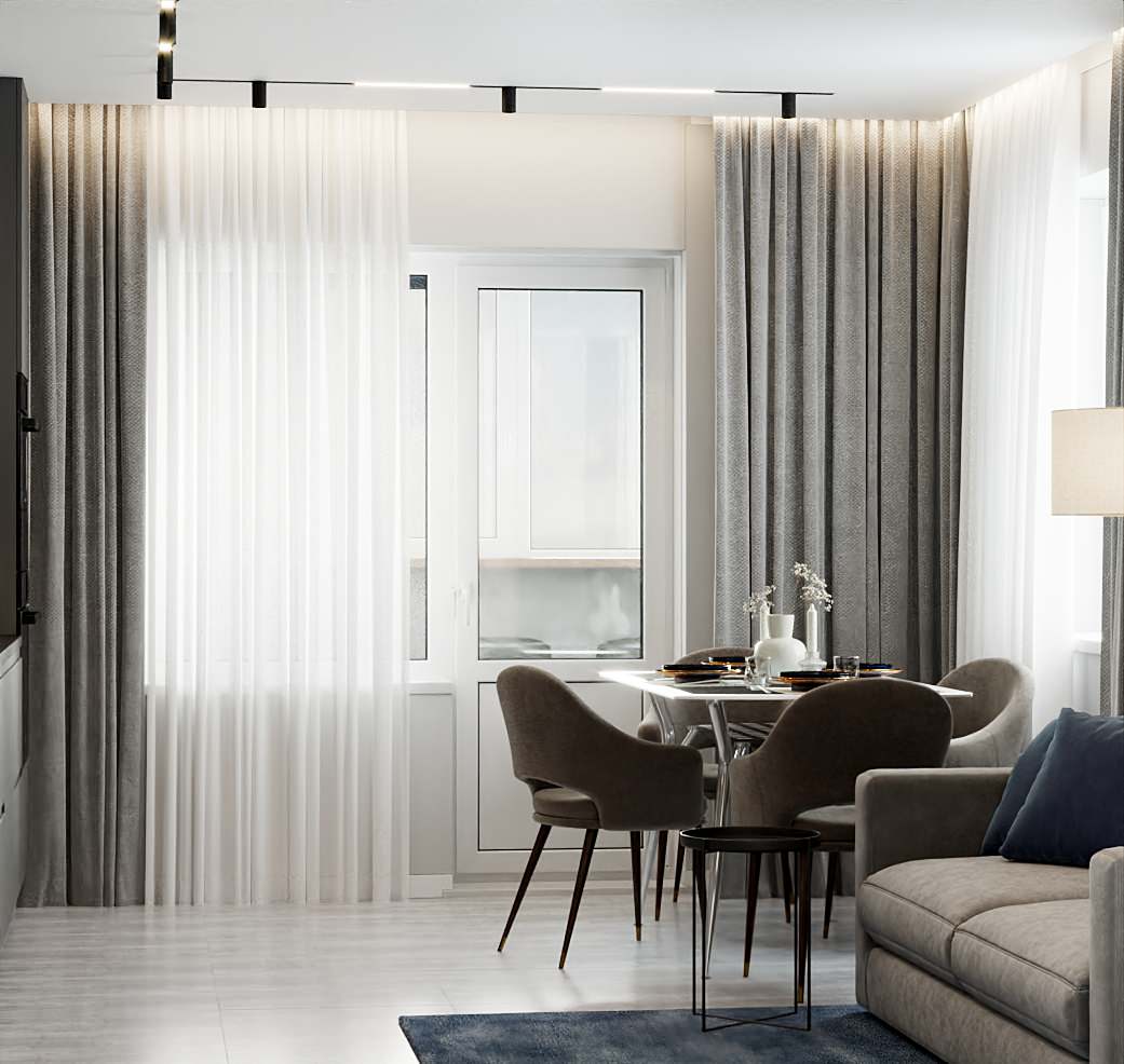 Дизайн интерьера в серых тонах