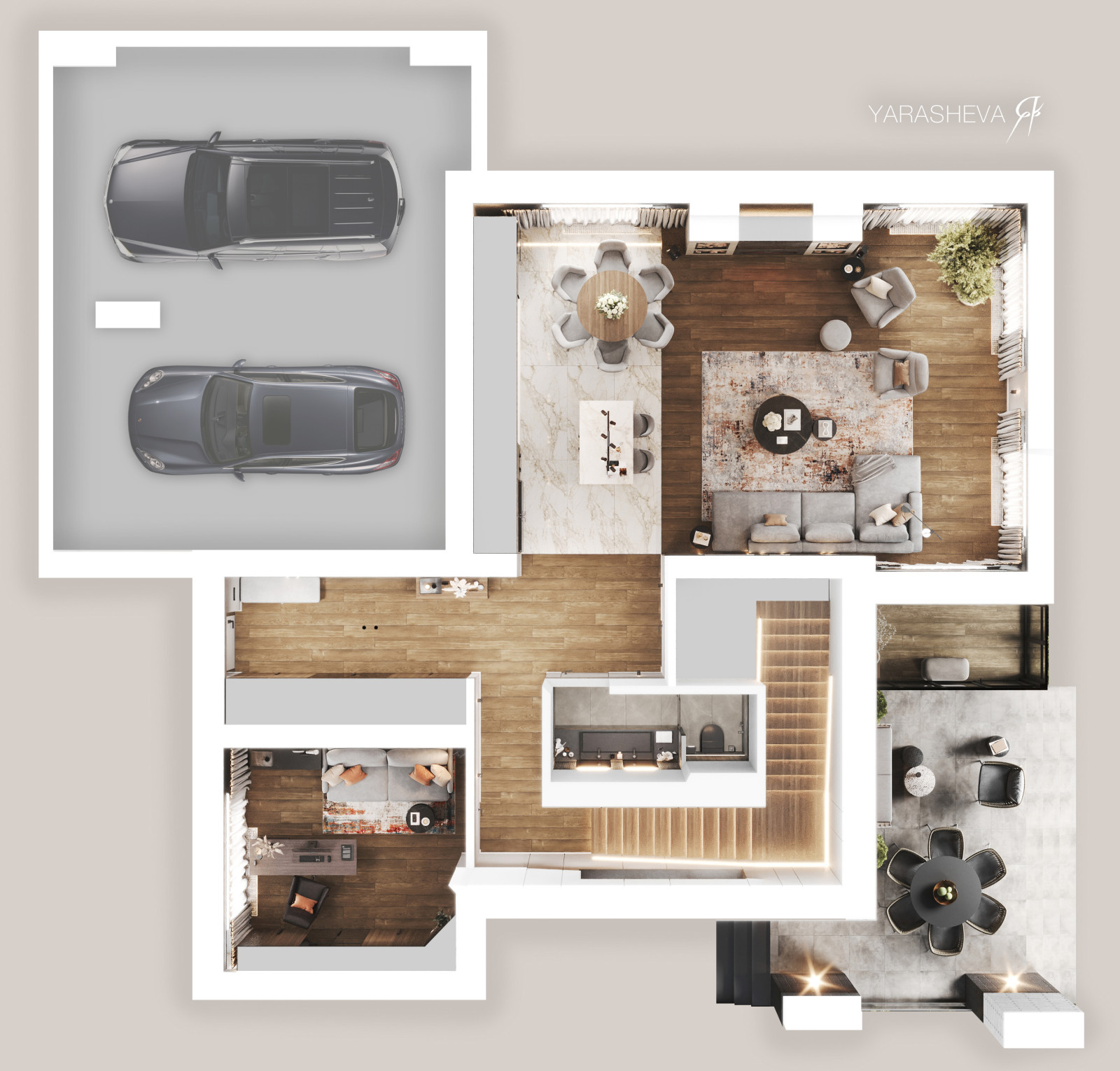 Загородный дом в КП Хюгге Хаус 380 м кв.