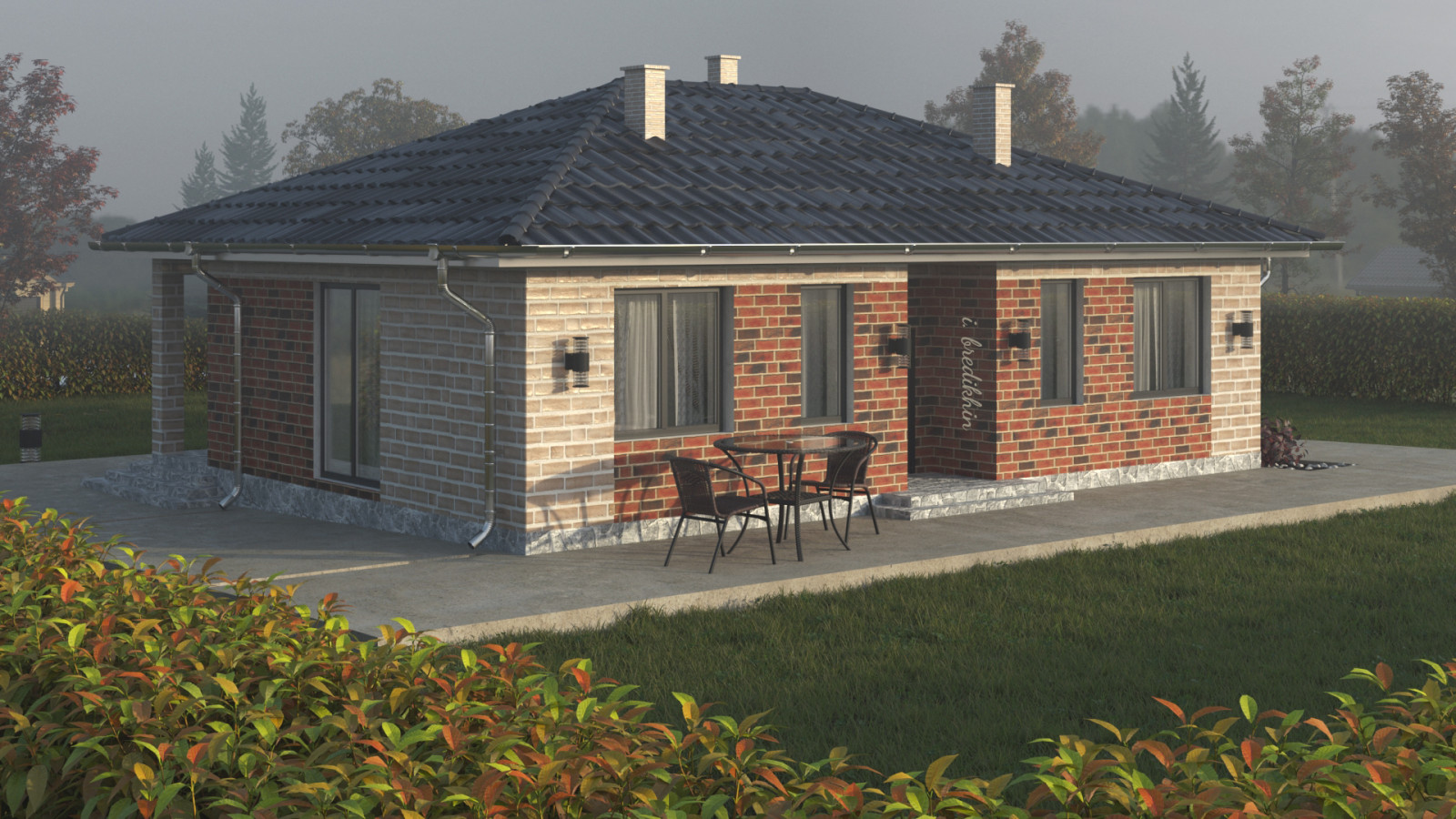 Обложка проекта: Проект коттеджа, 120 м2