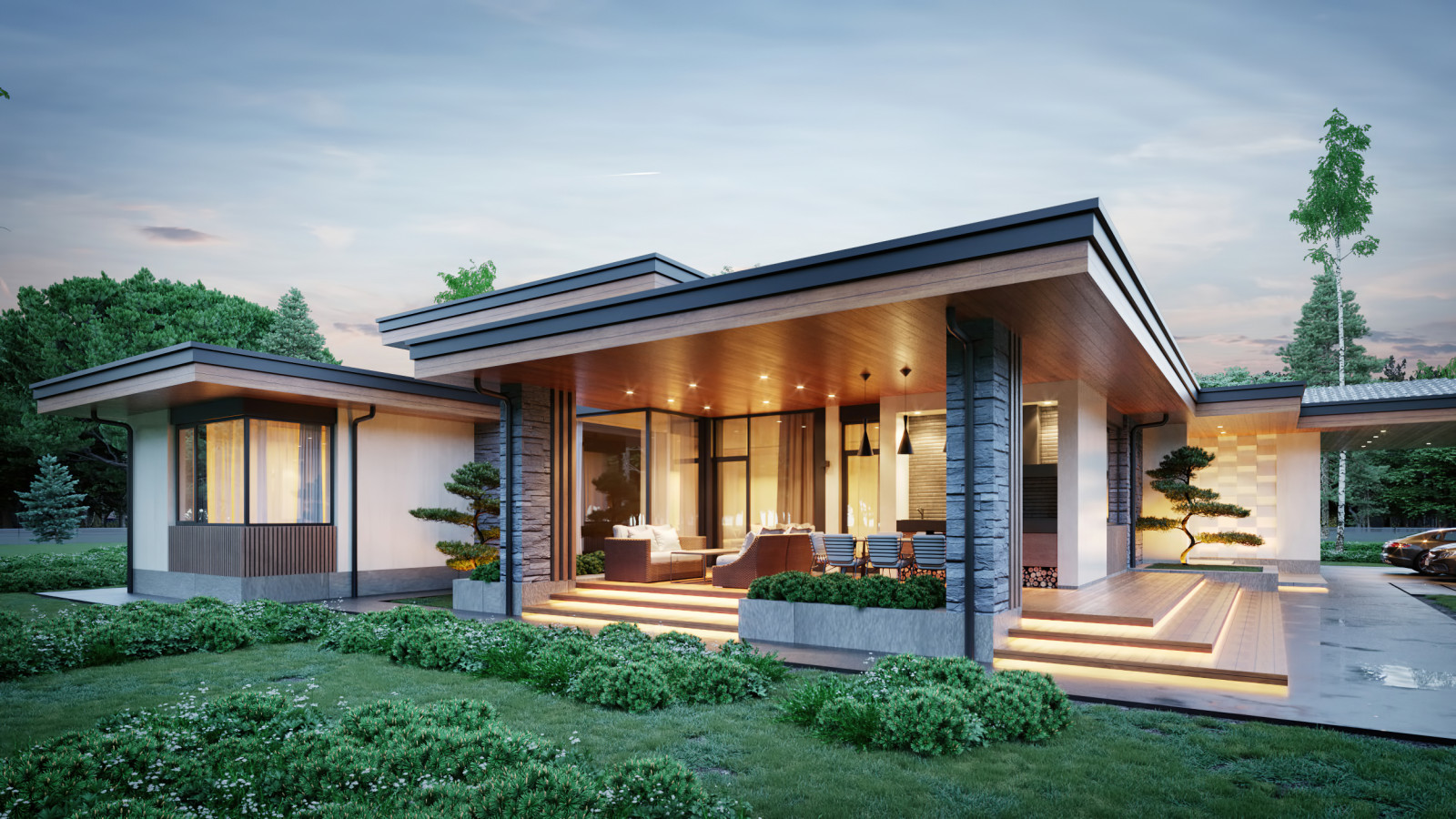 Проект индивидуального жилого дома и бани в КП "Руза Фэмили Парк"