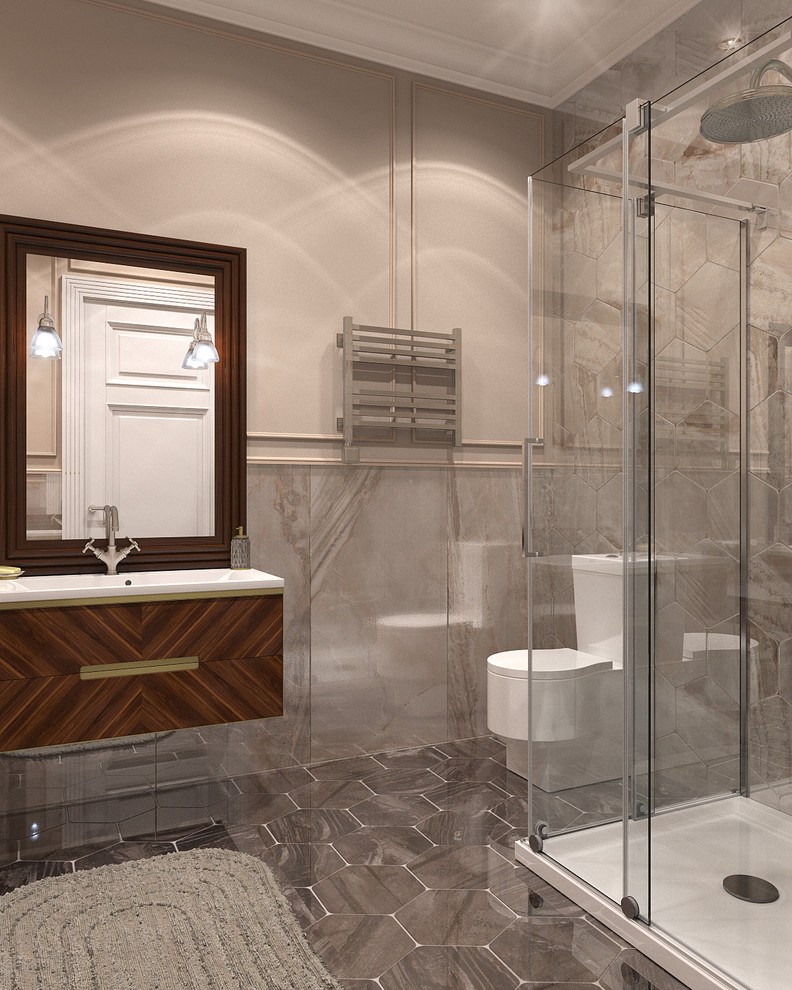 Project of Interiors at private flat at Molodogvardeyskaya Street, Moscow