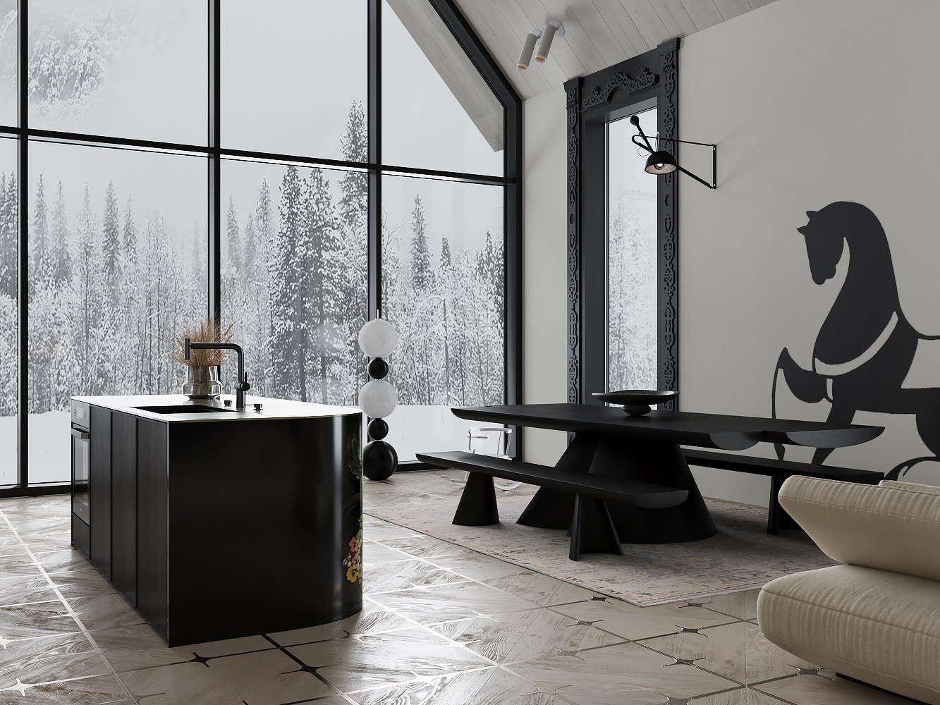 Загородный дом в Новом Русском стиле