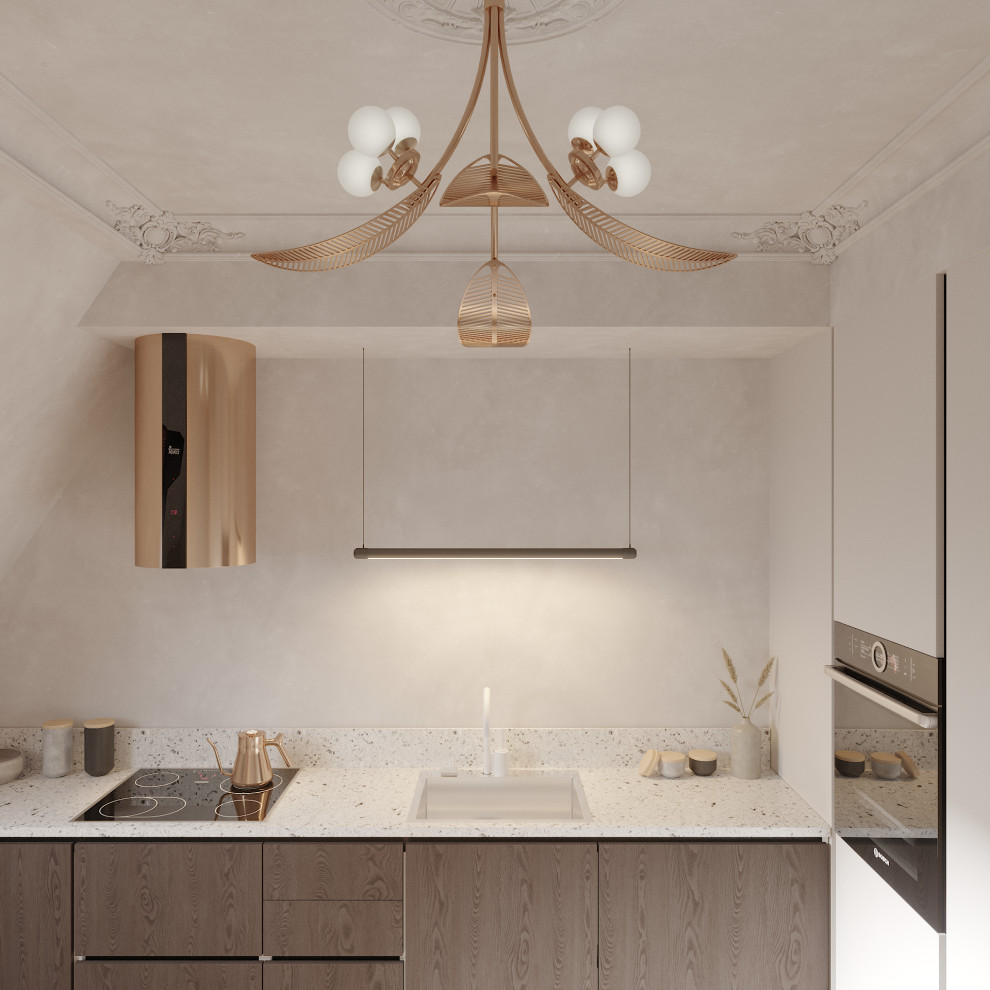 Проект интерьера кухни и санузла