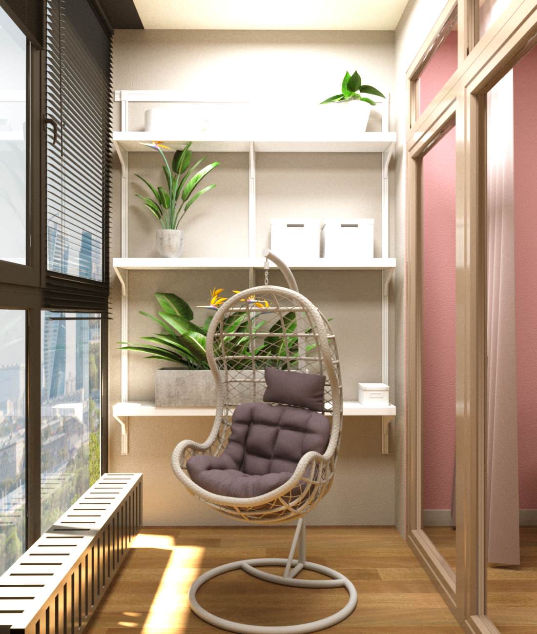 Яркая квартира для девушки ЖК Нагорный