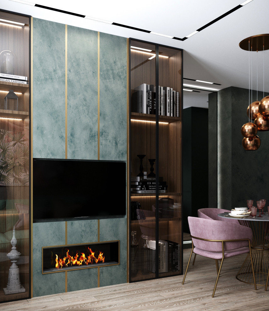 Маленькая квартира в зеленых тонах