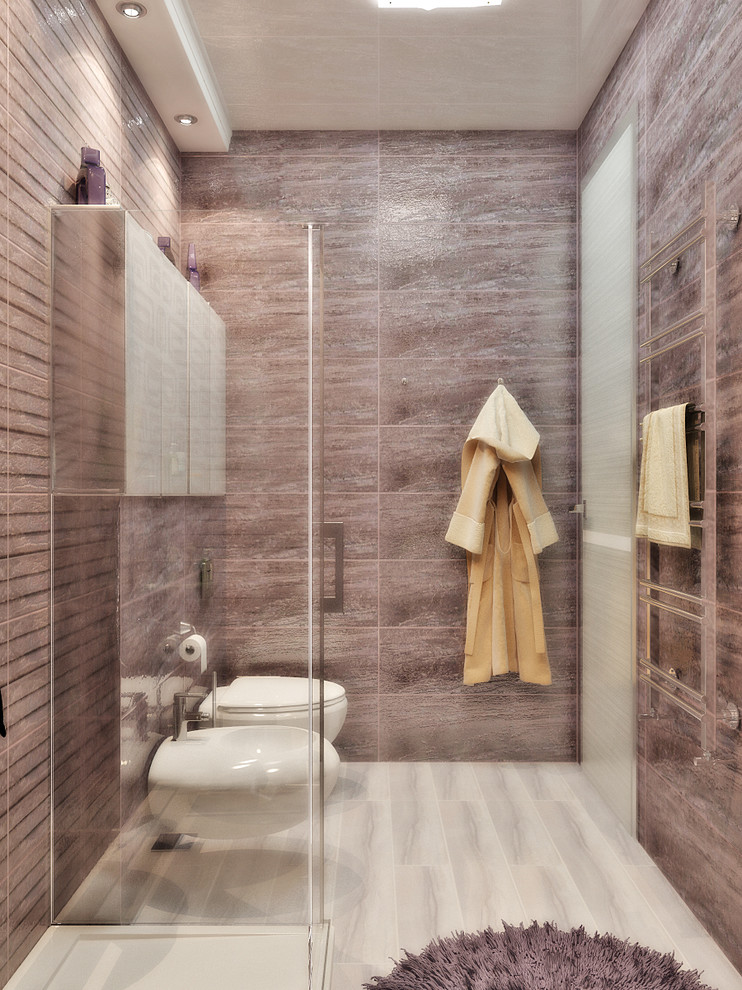 Light gold color in bathroom interior design