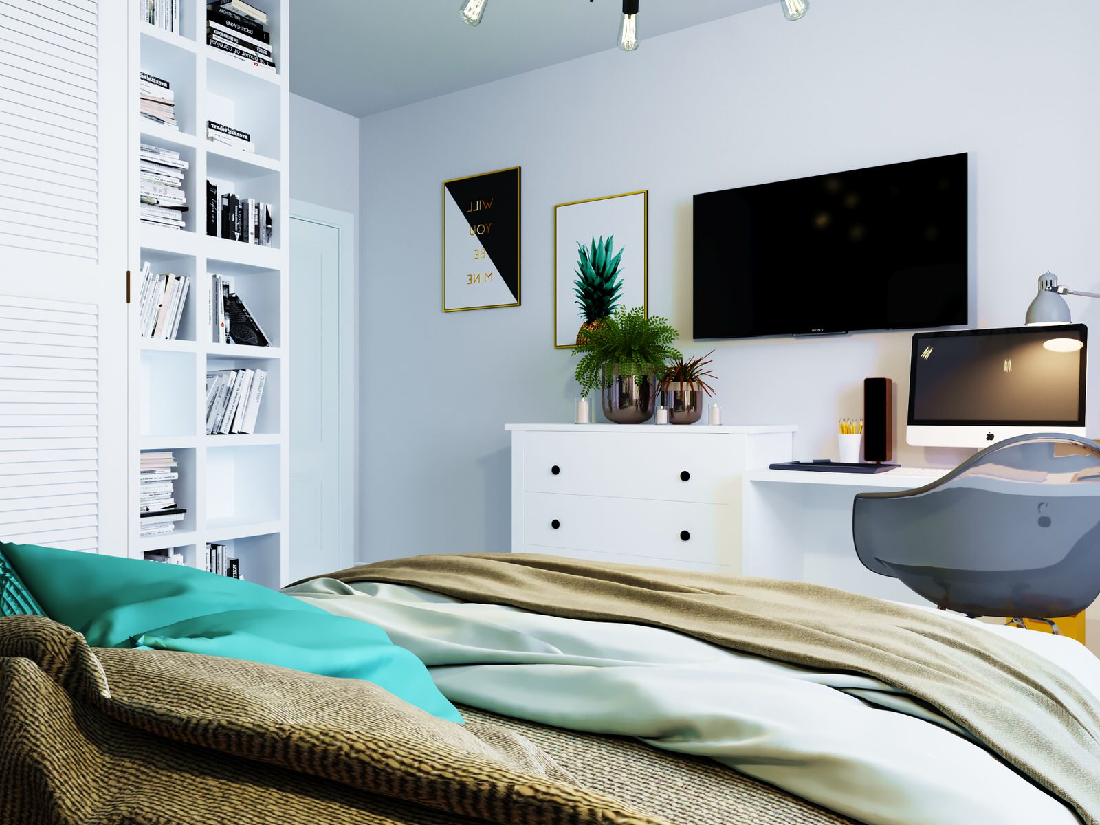 Дизайн спальни для молодого парня