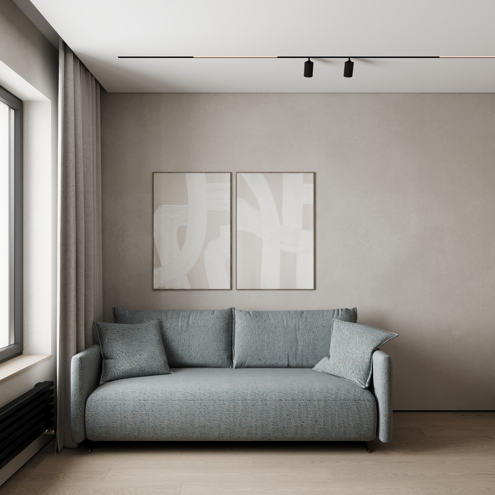 Интерьер квартиры с панорамными окнами