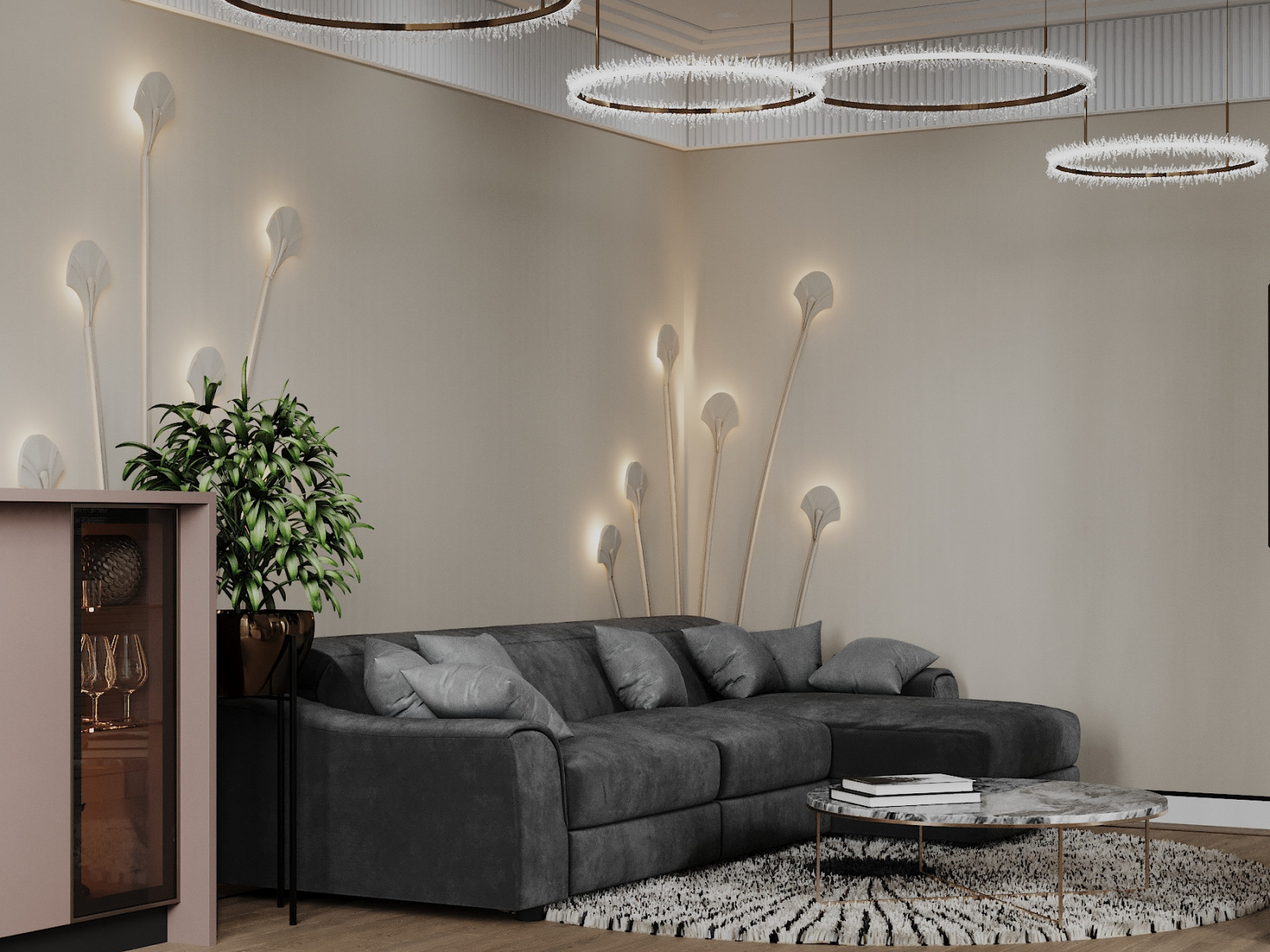 Интерьер 3-комнатной квартиры в ЖК Два ангела