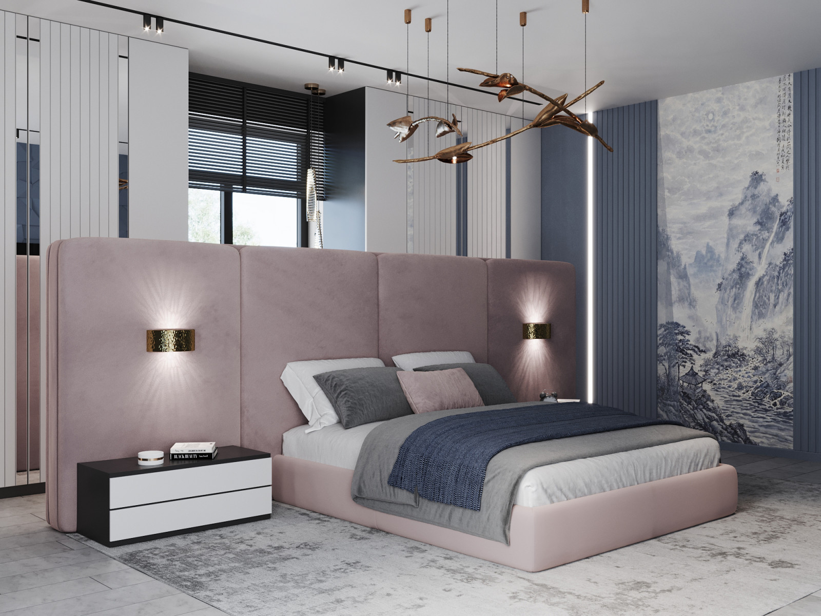 Дизайн-проект дома в голубых тонах