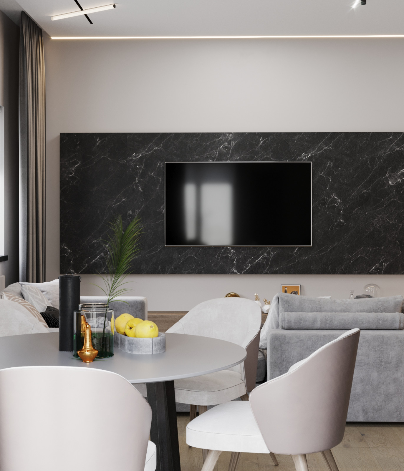 Квартира в серых тонах