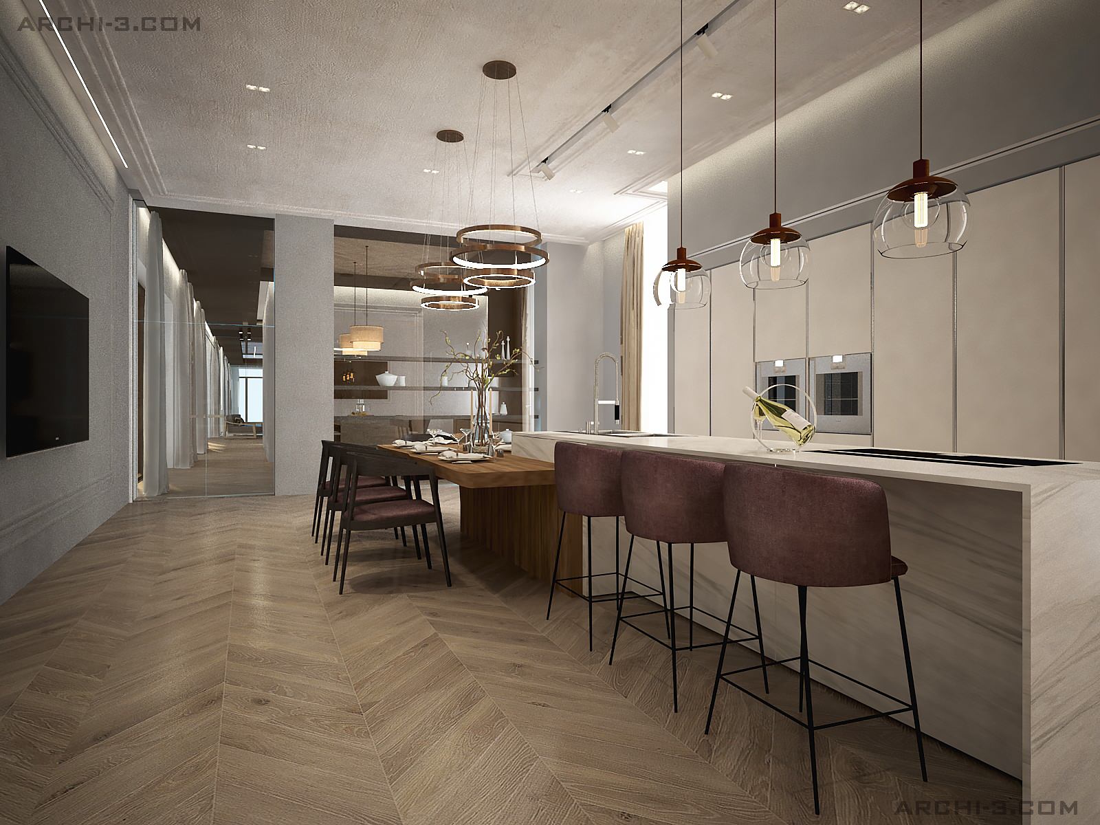 Интерьеры резиденции в Подмосковье