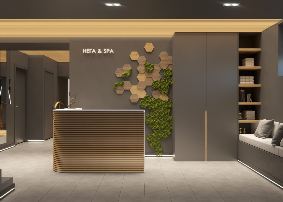 Дизайн проект салон массажа 100м