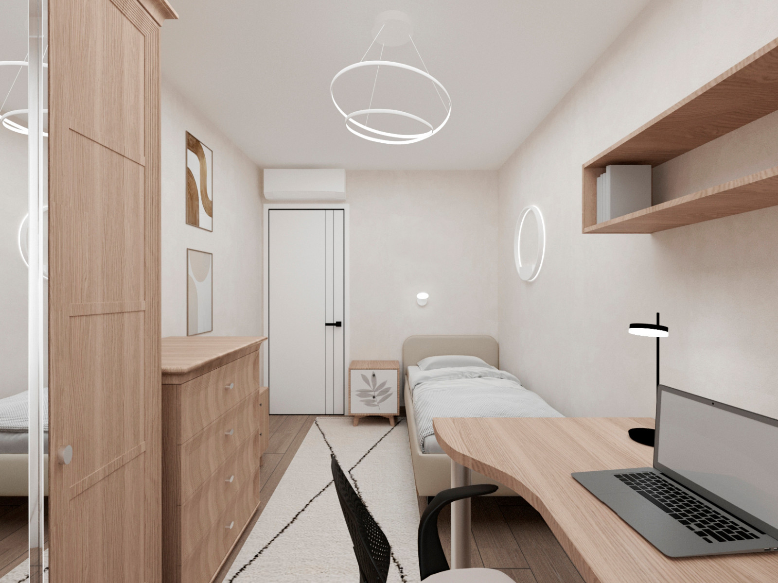 Природный минимализм. Дизайн 3-х комнатной квартиры.