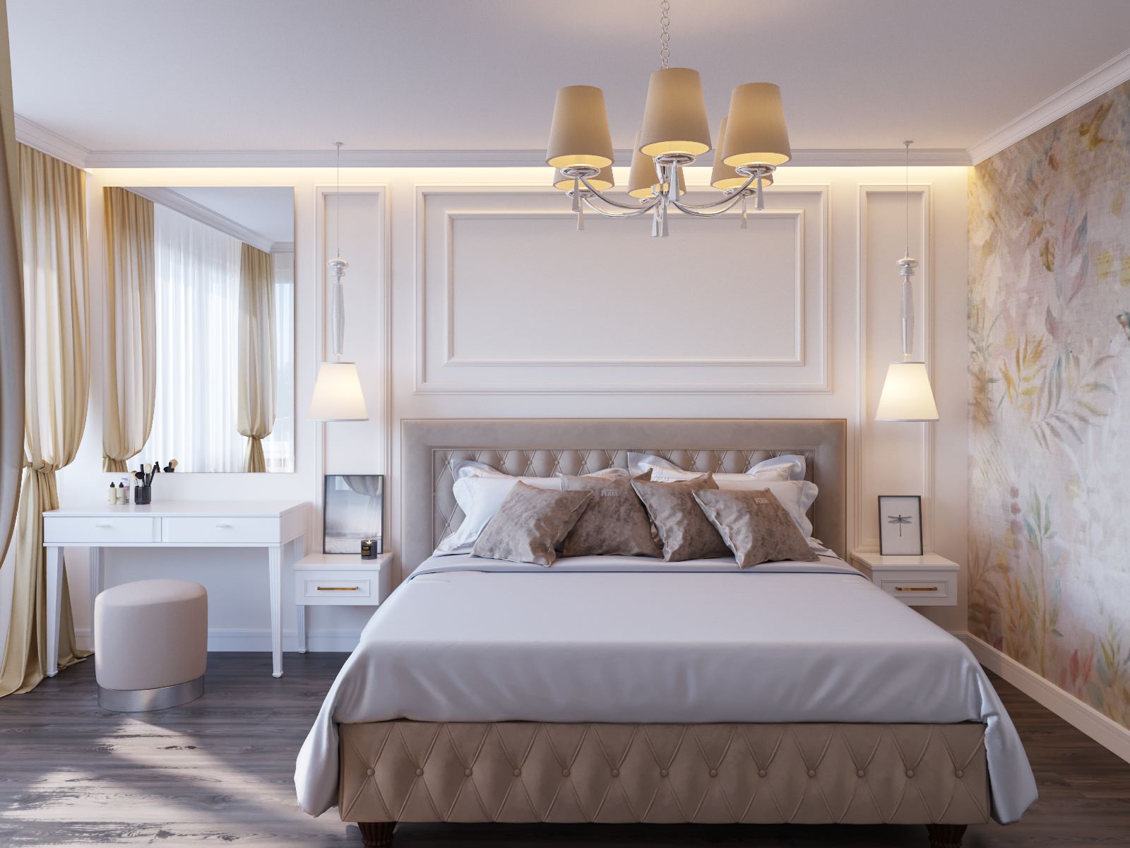 Обложка проекта: Классический светлый интерьер для молодой семьи