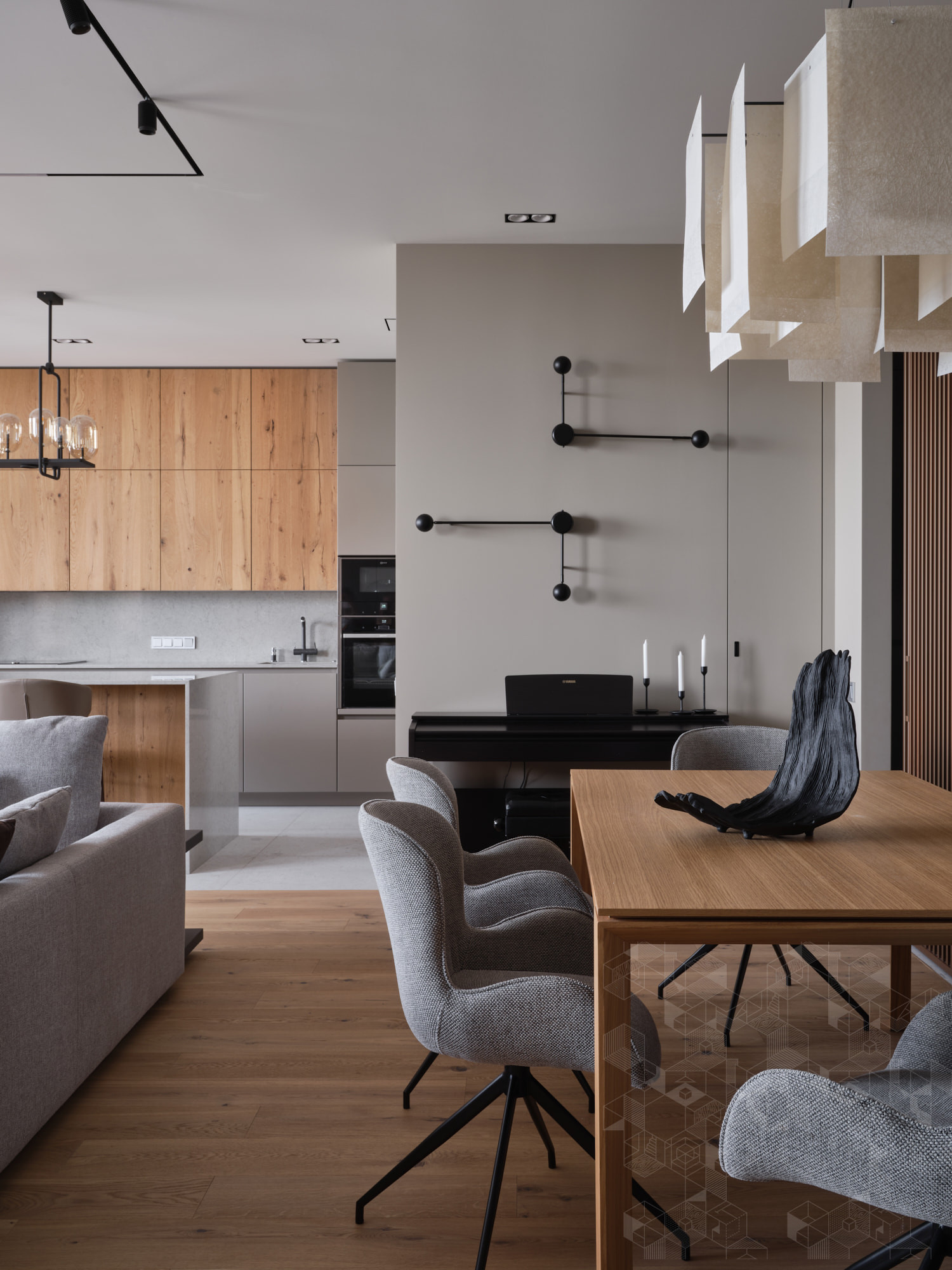 Проект недели: Спокойная кухня-гостиная в «природной» гамме