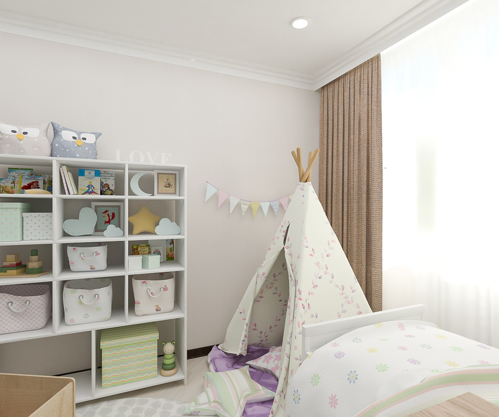 Проект детской 8,6 кв.м для девочки 2х лет, г. Уфа.