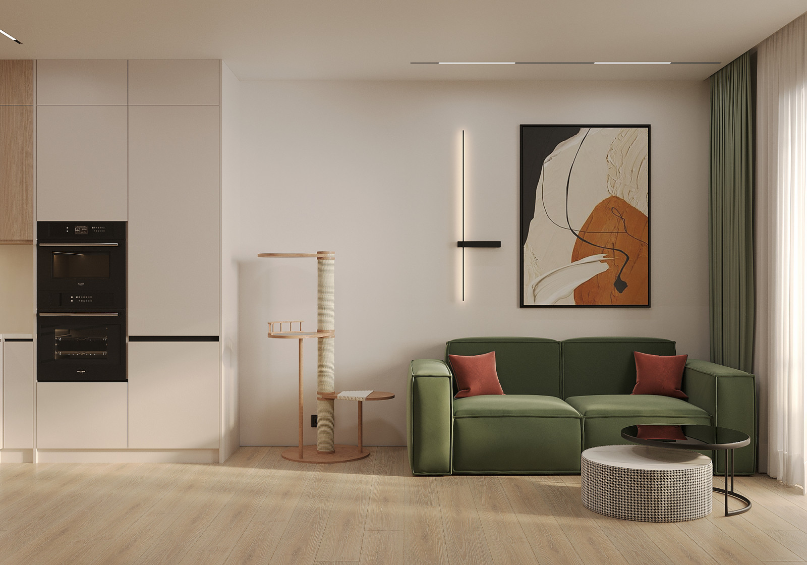 Двухкомнатная квартира для молодой девушки