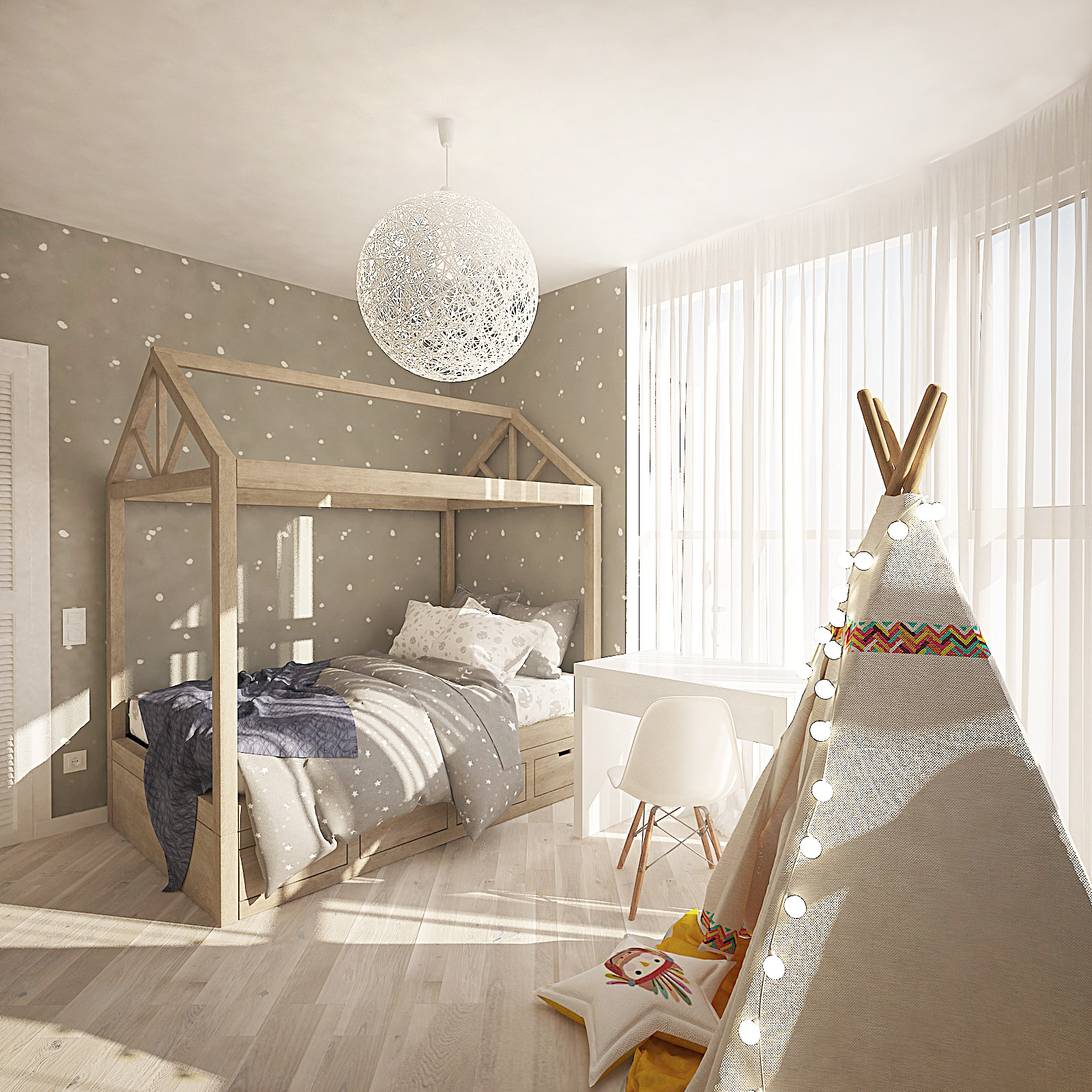 Обложка проекта: Studio apartment in the style of Minimalism