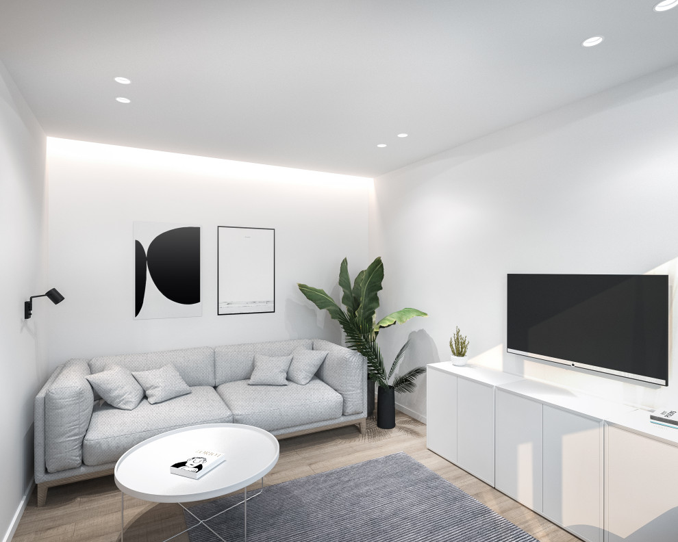 Обложка проекта: Базовый стиль. Квартира для молодой пары в ЖК Пифагор, Новосибирск