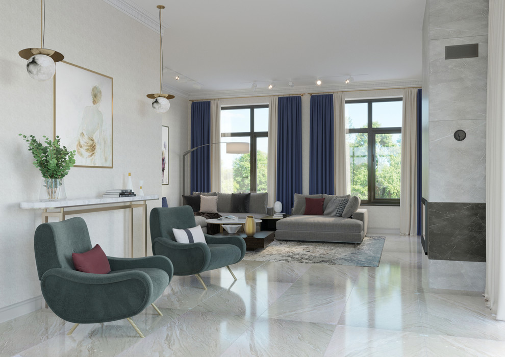 Дом с камином.