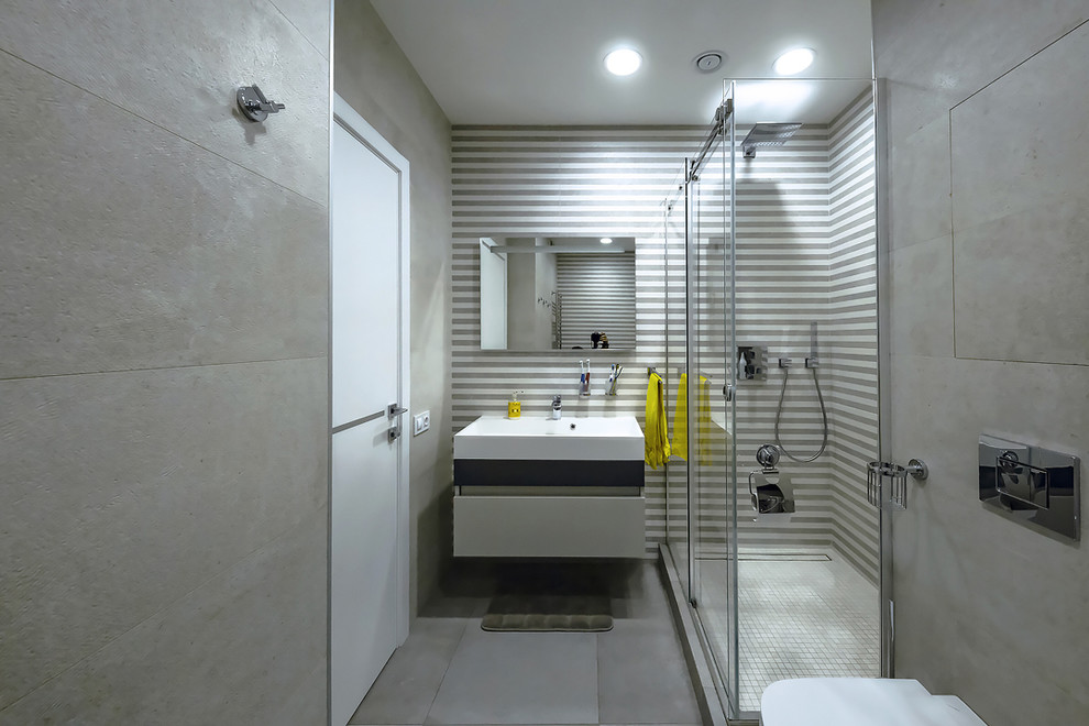 Дизайн квартиры в современном стиле с  акцентами.