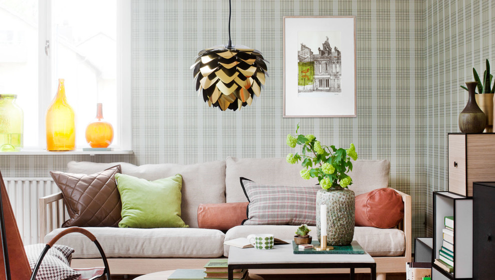 шведские обои в интерьере