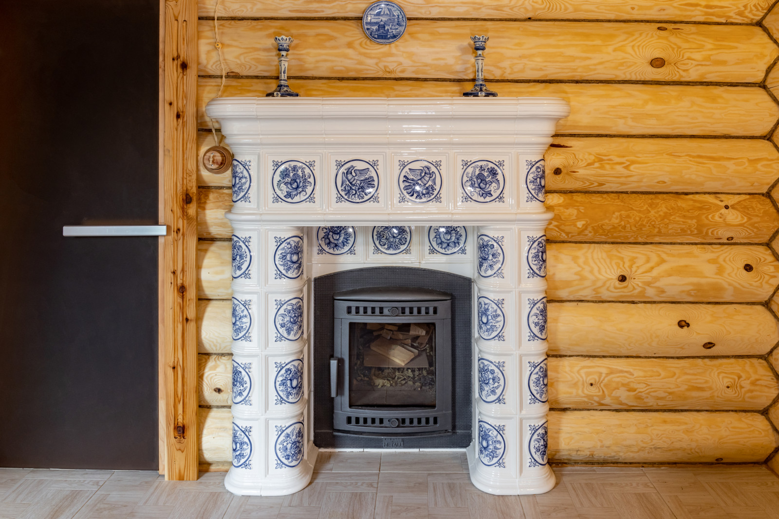 Облицовка банной печи коллекция "Русские изразцы"